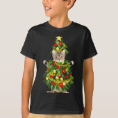 Funny Xmas Holiday Cat Christmas Tree For Cat Kitt Tシャツ (正面)