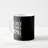 Funny Xmas Light Most Likely To Pre Game Christmas コーヒーマグカップ (正面左)