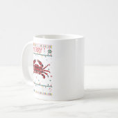 Funny Xmas Lighting Crab Lovers Ugly Christmas Swe コーヒーマグカップ (正面左)