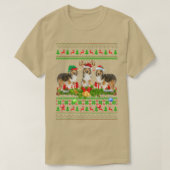 Funny Xmas Lighting Santa Ugly Shetland Sheepdog C Tシャツ (デザイン正面)