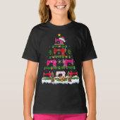 Funny Xmas Lighting Sewing Machine Christmas Tree Tシャツ (正面)