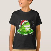 Funny Xmas Lights Frog Cute Toad Frogs Women Men K Tシャツ (正面)