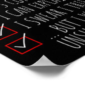 Funny Xmas Nice Naughty List I Can Explain I Swear ポスター (角)