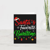 Funny Xmas Santas Favorite Baritone Christmas  カード (正面)