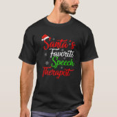 Funny Xmas Santa's Favorite Speech Therapist Chris Tシャツ (正面)