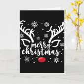 Funny Xmas Subtle Hidden Message Merry Christmas R カード (黄色い花)