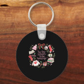 Funny Xmas Tis The Season To Be Reading Books Paja キーホルダー (正面)