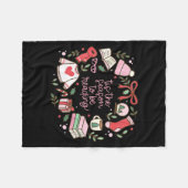 Funny Xmas Tis The Season To Be Reading Books Paja フリースブランケット (正面(横))