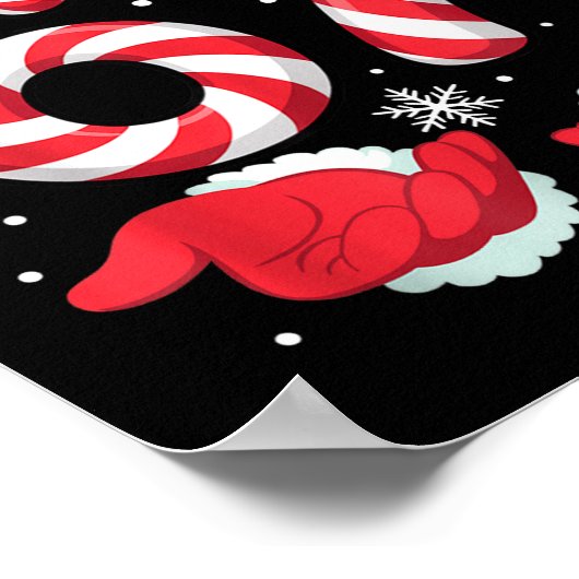 Funny Xmas Viral 67 Candy Canes Santa Funny Holida ポスター (角)