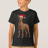 Funny Xoloitzcuintli Christmas Graphic Dog Lights  Tシャツ (正面)