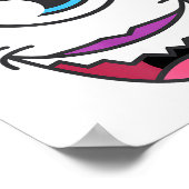 Funny Y Monster Eyeball Face Halloween  ポスター (角)