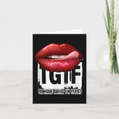 Funny Y Quote Tgif Tongue Goes In First  カード (正面)