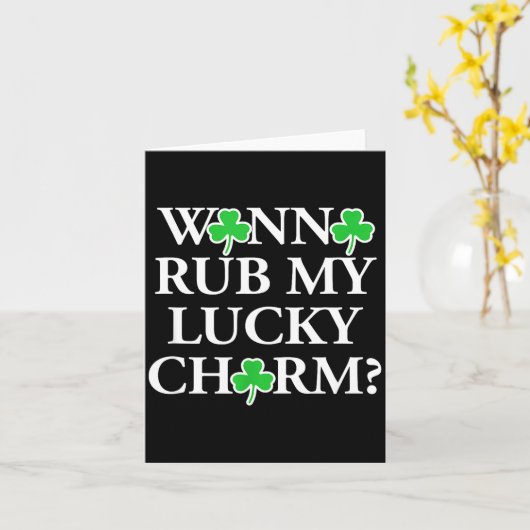 Funny Y St Patricks Day Clothing For Men Inappropr カード (黄色い花)