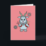 Funny Yami Kawaii Merry Krampus Holiday Card カード<br><div class="desc">Our funny Merry Krampus holiday card is the perfect way to send your yami kawaii Christmas greetings to friends and family. Hand-drawn kawaii cute Krampus has a teddy bear strapped to his back creates the perfect creepy cute holiday greetings.</div>