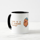 Funny yawn designed trendy  マグカップ (正面左)