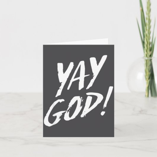 Funny Yay God Graphic Jesus Christian Religion Gif カード (正面)