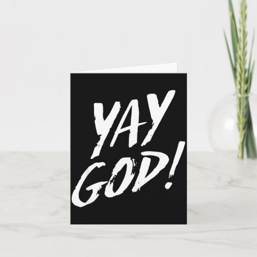 Funny Yay God Graphic Jesus Christian Religion Gif カード (正面)