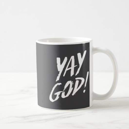 Funny Yay God Graphic Jesus Christian Religion Gif コーヒーマグカップ (右)
