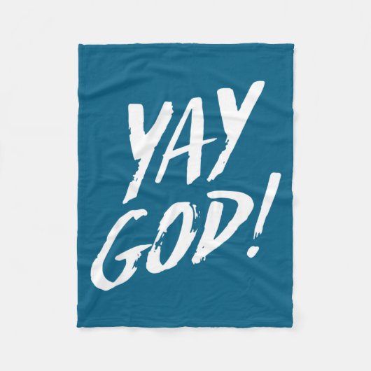 Funny Yay God Graphic Jesus Christian Religion Gif フリースブランケット (正面)