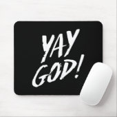 Funny Yay God Graphic Jesus Christian Religion Gif マウスパッド (マウス)