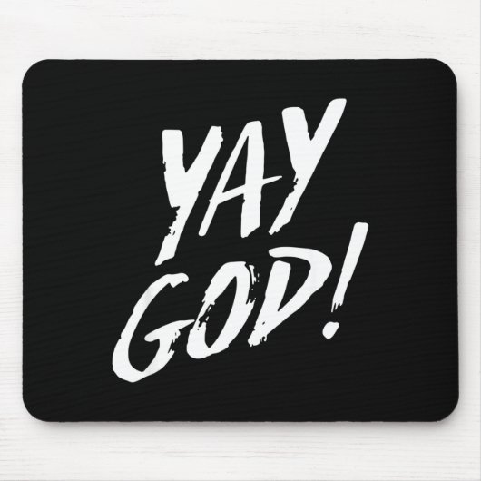 Funny Yay God Graphic Jesus Christian Religion Gif マウスパッド (正面)
