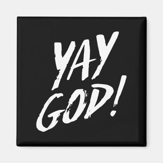 Funny Yay God Graphic Jesus Christian Religion Gif マグネット (正面)