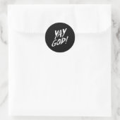Funny Yay God Graphic Jesus Christian Religion Gif ラウンドシール (バッグ)
