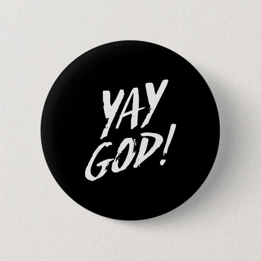 Funny Yay God Graphic Jesus Christian Religion Gif 缶バッジ (正面)