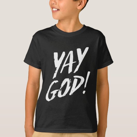Funny Yay God Graphic Jesus Christian Religion Gif Tシャツ (正面)