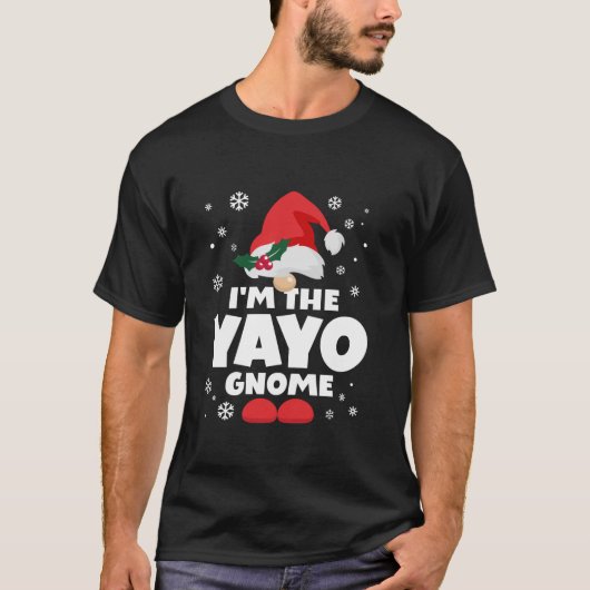 Funny Yayo Gnome Family Matching Group Happy Chris Tシャツ (正面)