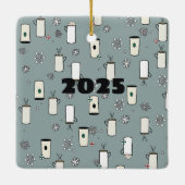 Funny Year Coffee Christmas Ornament セラミックオーナメント (裏面)