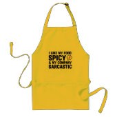 Funny Yellow Apron - Spicy Food & Sarcastic  スタンダードエプロン (正面)