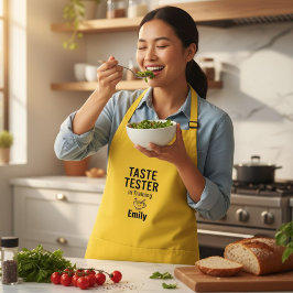 Funny Yellow Apron - Taste Tester in Training スタンダードエプロン