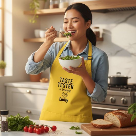 Funny Yellow Apron - Taste Tester in Training スタンダードエプロン