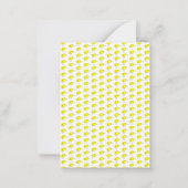 Funny Yellow Birds Doodle ノートカード (正面)