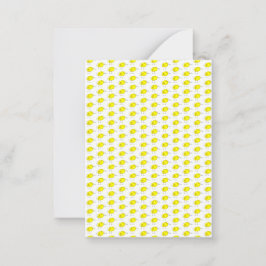 Funny Yellow Birds Doodle ノートカード