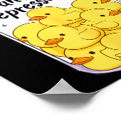 Funny Yellow Duck Anti Depressant Jar Zoo Boys Gir ポスター (角)