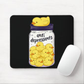 Funny Yellow Duck Anti Depressant Jar Zoo Boys Gir マウスパッド (マウス)
