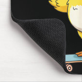 Funny Yellow Duck Skater Skateboard Ballerina Zoo  マウスパッド (コーナー)