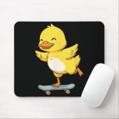 Funny Yellow Duck Skater Skateboard Ballerina Zoo  マウスパッド (マウス)