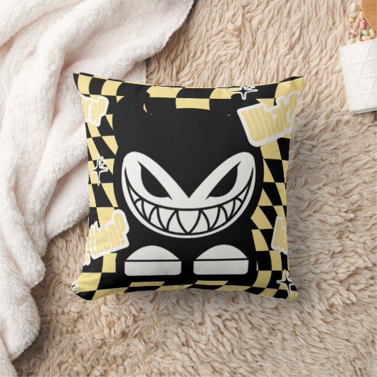 Funny Yellow Labubou-Inspired  クッション (ブランケット)