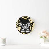 Funny Yellow Labubou-Inspired  ラウンド壁時計 (ホーム)