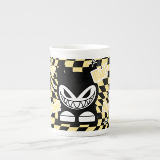 Funny Yellow Labubou-Inspired Mug | Cute Bold  ボーンチャイナマグカップ