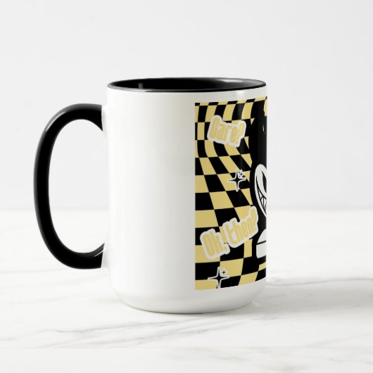 Funny Yellow Labubou-Inspired Mug | Cute Bold マグカップ (左)