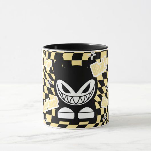 Funny Yellow Labubou-Inspired Mug | Cute Bold  マグカップ (中央)