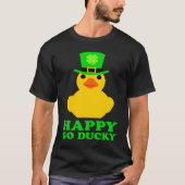 Funny Yellow Rubber Duck Leprechaun Hat St Patrick Tシャツ (正面)