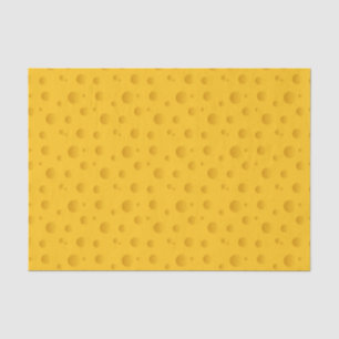 Funny yellow swiss cheese holes pattern gift 薄葉紙