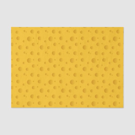 Funny yellow swiss cheese holes pattern gift 薄葉紙 (正面)