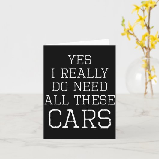 Funny Yes I Really Do Need All These Garage Mechan カード (黄色い花)