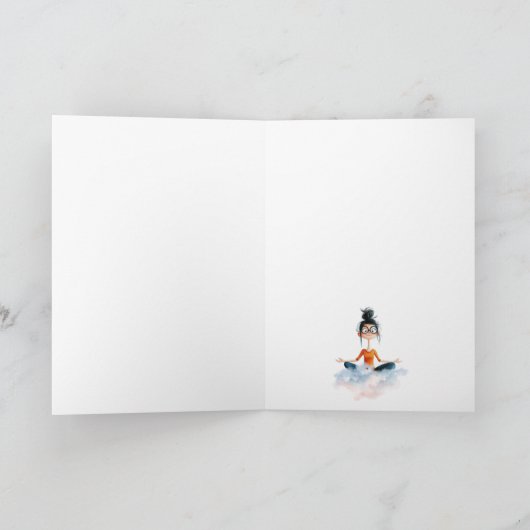 Funny Yoga Birthday カード (内部)